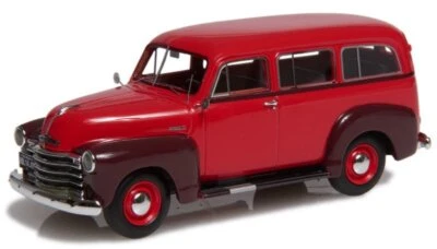 CHEVROLET 3100 Suburban - 1952 - red / brown - ESVAL 1:43 - Immagine 1 di 4
