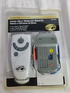 Hampton Bay Hand Held Wireless Remote 191-691 Transmitter Receiver Ceiling Fan - Picture 1 of 2