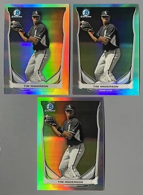 3- 2014 Bowman Chrome Tim Anderson Top Prospects Refractor Card #CTP-47 - Image 1 of 2