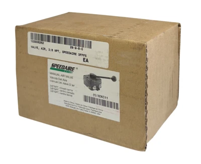NEW SPEEDAIRE 32XC11 MANUAL AIR VALVE 3/8'' NPT CLOSED CENTER NSMP - Image 1 of 3