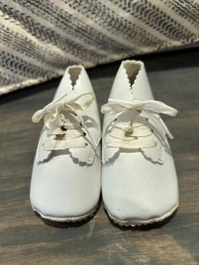 Vintage Leather Baby High Top Shoes Crib Shoes - Picture 1 of 3