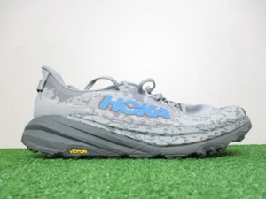 Hoka Speedgoat 6 Shoes Mens 11.5 Galactic Grey Blue Trail Road Running Vibram - Picture 1 of 19