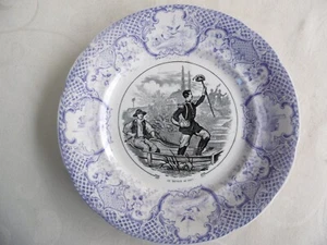 ANCIENNE ASSIETTE SARREGUEMINES SUR LA VIE AU VILLAGE - N° 12 - Imagen 1 de 4
