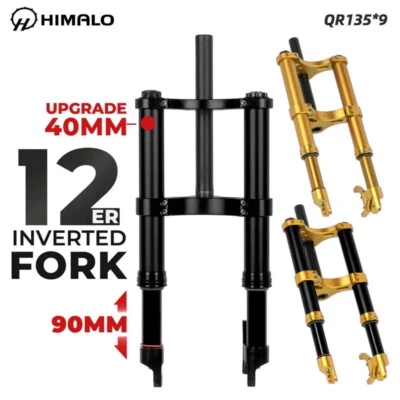 Fat Fork 12inch Spring Oil Suspension Air Fork For 135mm* 9mm QR 12*4.0 Tire - Image 1 of 4