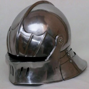 Casco Sallet Armadura Caballero Histórico Medieval del Siglo XV - Armadura Alemana - Imagen 1 de 4