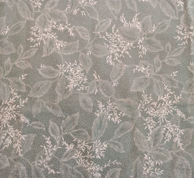 Sharon Kessler for Concord Fabric 46"X56" Green Background W/Cream Foliage - Image 1 of 3