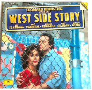 West Side Story - Leonard Bernstein 2 Vinyl LP Album Kiri Te Kanawa - Picture 1 of 9