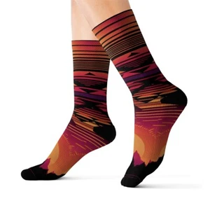 All Over Print Adult Socks Southwestern Navajo Pattern Aztec Native American - Picture 1 of 9