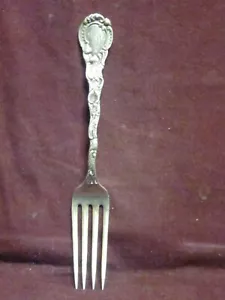 Durgin Sterling LOUIS XV DINNER FORK 7 5/8" Monogram AGI? - Picture 1 of 5