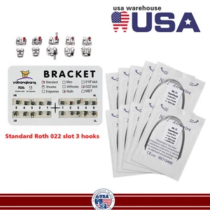 Dental Orthodontic Brackets Braces /Supper Elastic Niti Arch Wires Round USA - Picture 1 of 101