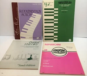 4 LOT NEW Music Song Books for Piano Repertoire, Theory, Sonatinas, Solos 3 & 4  - Picture 1 of 5