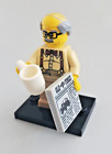 Lego Minifigure Series 10 Grandpa/Grandad - 71001 Complete with Mug & Newspaper