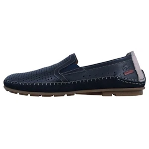 Fluchos Dorian: Mocasines Hombre Azul Piel Plantillas Extraíbles Confort F1177 - Imagen 1 de 6