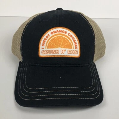 Crush N' Run Hat Cap I Sweat Orange Crushes Snapback Mesh Back Patch - Image 1 of 4
