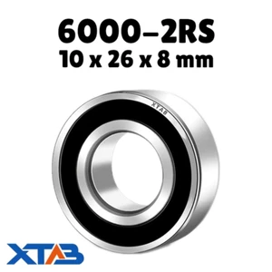 6000-2RS Deep Groove Ball Bearing Premium Quality - 10 x 26 x 8 mm - Picture 1 of 3
