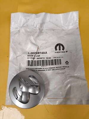 DODGE RAM 1500 CHARGER CHALLENGER 05290814AA POLISHED WHEEL CENTER CAP 2 1/2" - Image 1 of 3