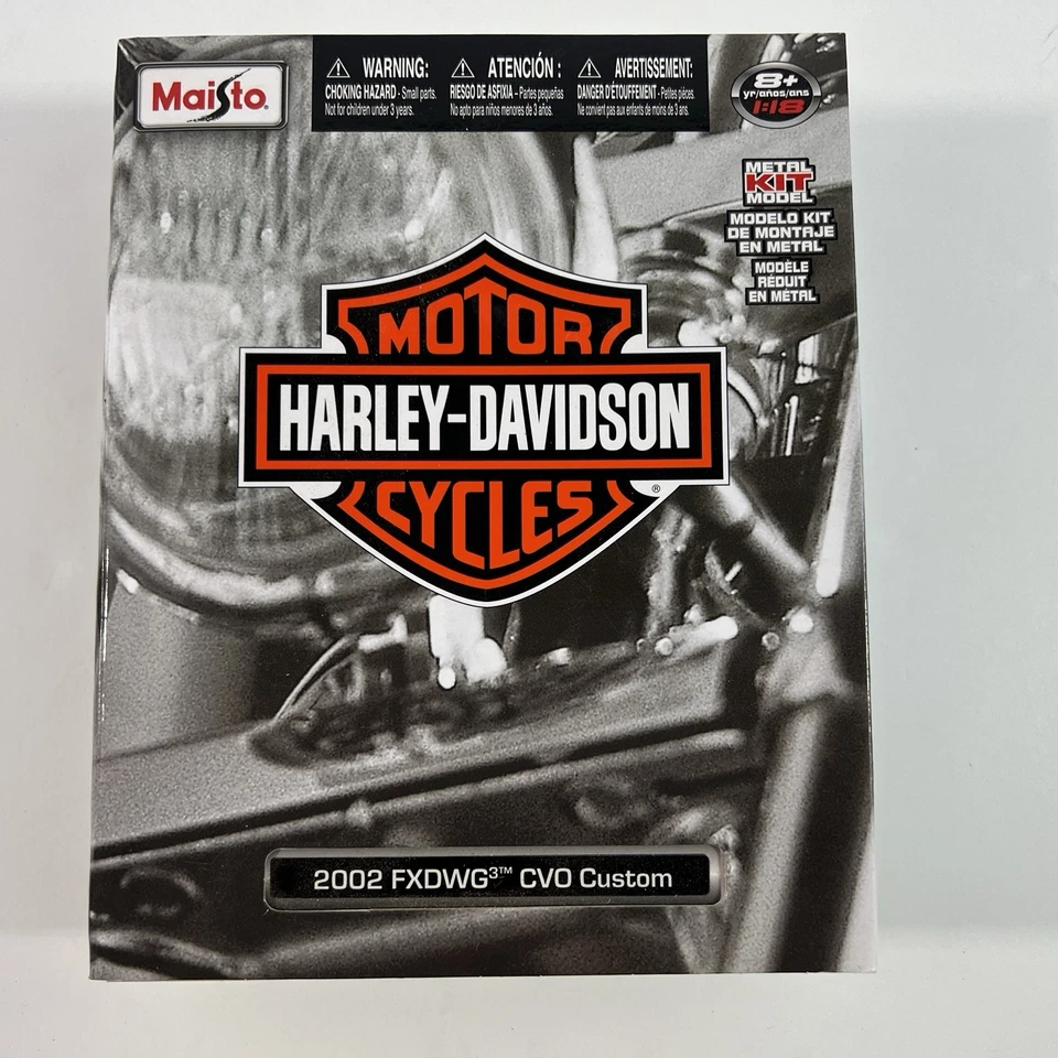 Motocicletas Maisto Harley Davidson 2002 FXDWG CUO personalizadas escala 1:18 Foto 1 de 4