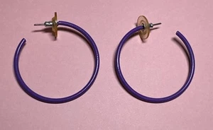 Pendientes de aro púrpura vintage años 80 para mujer Y2k joyería regalo - Imagen 1 de 8