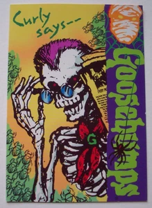 Curly Goosebumps unsigned vintage 90's? Halloween greeting card *WW23 - Picture 1 of 3