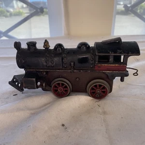 Train Locomotive Cast Iron Wind Up Prewar O gauge Untested - Picture 1 of 11