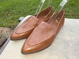 Frye & Co Eira braune Kunstleder Halbschuhe Slipper Flats Damen - Bild 1 von 9
