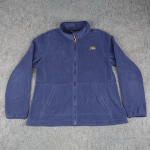 LL Bean Jacket Womens XL Blue Mountain Fleece Full Zip Pockets Outdoor Hiking - Picture 1 of 10
