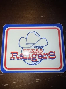 Vintage Texas Rangers Sticker 1970s Retro Logo Cowboy Hat Arlington Rare Basebal - Picture 1 of 3