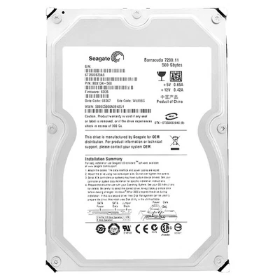 Seagate ST3500820AS 500GB 8MB 7200Rpm SATA II 3,5" Pollici - Immagine 1 di 4