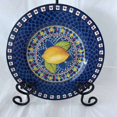 Plato de ensalada de melamina William Sonoma 9 pulgadas patrón Sicilia fruta de limón Foto 1 de 4