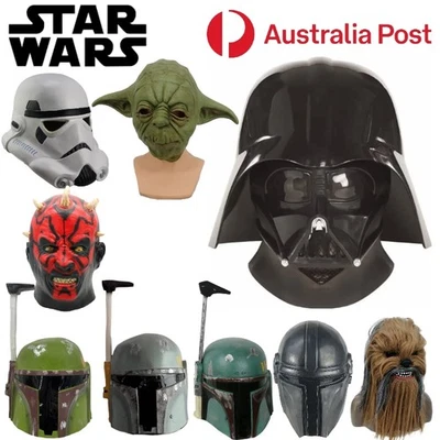 Star Wars Darth Vader Cosplay Latex Mask Full Head Helmet Prop Halloween Party  - Image 1 of 4