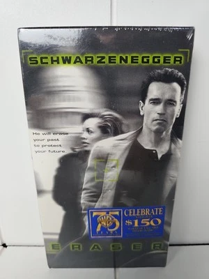 Eraser / Movie (VHS, 1996) Great Arnold Movie SEALED Free Shipping  - Image 1 of 3