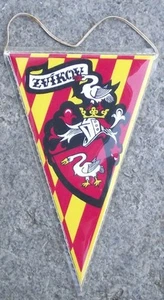Zvikov Castle & Region Heraldic Crest Hissing Attacking Swan Pennant Flag - Picture 1 of 2