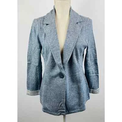 Matty M Long Sleeve Chambray Blazer Women’s Jacket Size Small NWT - Image 1 of 4