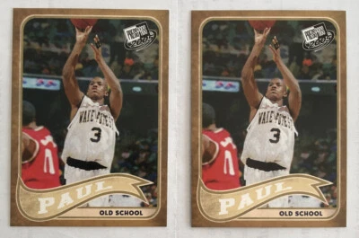 LOTE de 2 tarjetas de novato de la vieja escuela Chris Paul 2005 Press Pass PG Foto 1 de 2