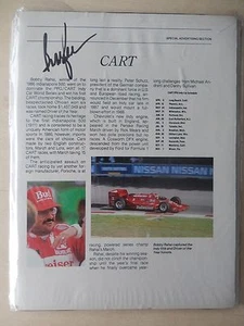 Anuncio autografiado por Bobby Rahal 8 1/2" X 11" en tablero de espuma de poliestireno 3/16 #2 - Imagen 1 de 1