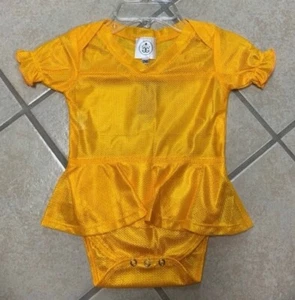 Girls 6 Mnth -2T Gold Blank No Logo Football Sports Mesh Jersey Skirt Bubble NWT - Picture 1 of 2