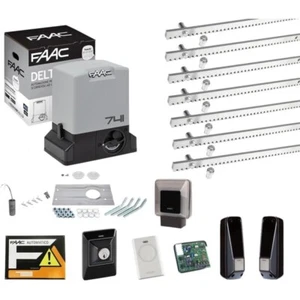 FAAC KIT DELTA 3 741 PER CANCELLO SCORREVOLE PORTATA 900KG 220V 7MT CREMAGLIERA - Imagen 1 de 1