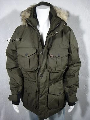 New Polo RALPH LAUREN RLX Ranger/Military Fur Trim Hooded Down Parka Green sz XL - Image 1 of 4