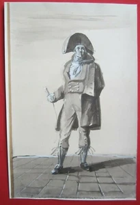 Original Aquarell Bühnenentwurf Studie Theater Kostüm Bürger Ernst Bruzek 1970 - Bild 1 von 12