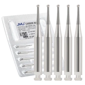 JMU Dental Round Carbide Burs 22mm for Slow Speed Handpiece AR#1-#8 5pcs/PK - Picture 1 of 16