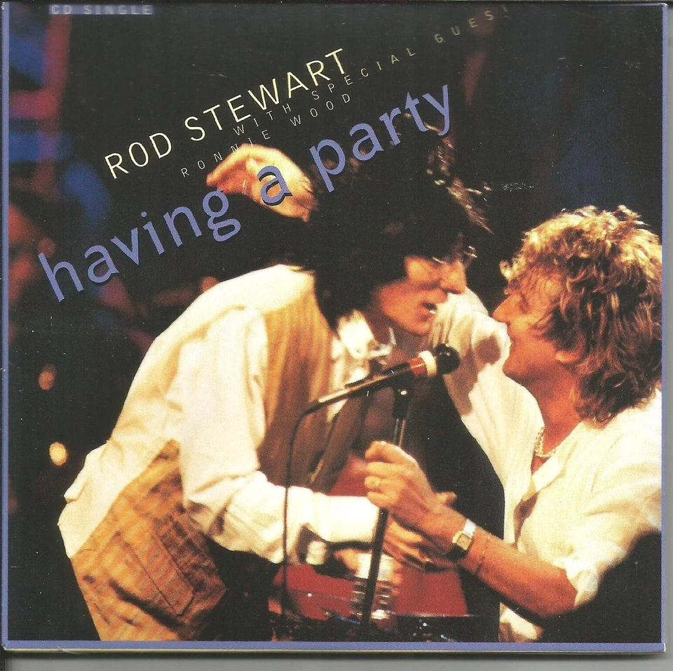 ROD STEWART & RONNIE WOOD Having Party w/UNRELEASED Carded USA CD single SEALED Foto 1 de 1