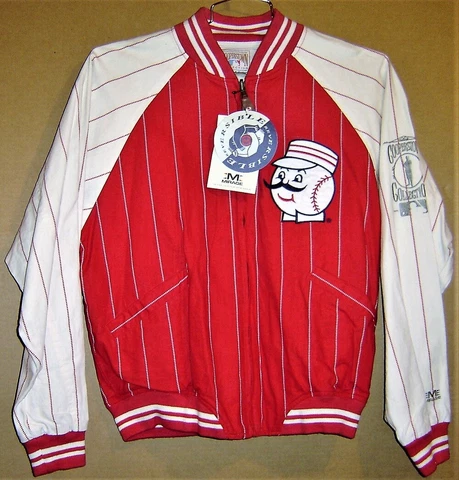 CINCINNATI REDS Zipper Front REVERSIBLE COOPERSTOWN COLLECTION JACKET Cover