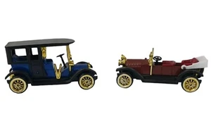 High-Speed Cars Vtg Set Of 2 Diecast 1:64 Scale Red/Black Conv Blue Model T - Picture 1 of 5