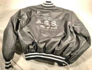 ADULT LARGE SPORTS JACKET WIND BREAKER ASSOCIATED SILHOUETTES SHOOTERS A.S.S. - Picture 1 of 2