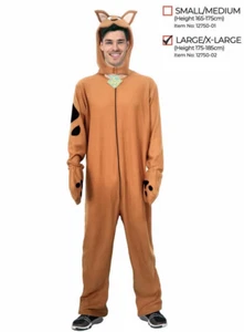 * Scooby-Doo Dog Mens Costume Jumpsuit Hood and Collar - Picture 1 of 1