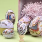 Exquisite Workmanship Easter Egg Shaped Candy Box Rabbit Design Durable Iron