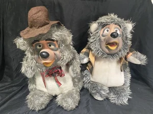 RARE Disney Christmas Tie Country Bear Jamboree Big Al Bear~Plaid Jacket Big Al - Picture 1 of 10
