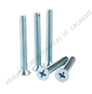 M2 M2.5 M3 M4 M5 M6 M8 Metric Countersunk Phillips Machine Screw Zinc Plated - Picture 1 of 12