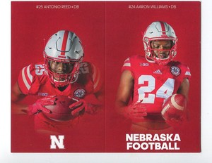 2018 Nebraska Cornhuskers Football Pocket Schedule Adidas cards - You Pick 'em