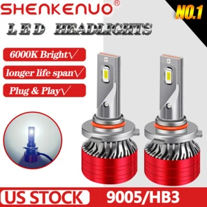 9005/HB3 LED Headlight High Beam Bulbs for Chevy Silverado 2500HD 3500HD 07-2019 - Foto 1 di 8